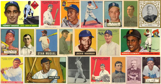 Collection of vintage baseball trading cards showcasing player popularity and limited production