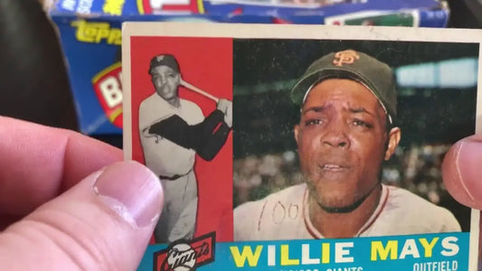 Vintage baseball card of Willie Mays showcasing tips for cleaning vintage baseball cards.