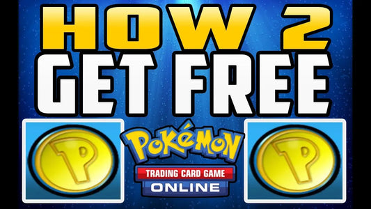 Graphic detailing how to earn free coins in Pokemon Trading Card Game Online.