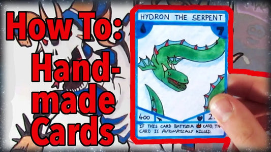 Hand-drawn trading card of Hydron the Serpent for creating unique trading cards.