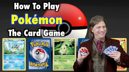 Tutorial on playing the Pokémon Card Game with Trainer and Energy cards and a Poké Ball