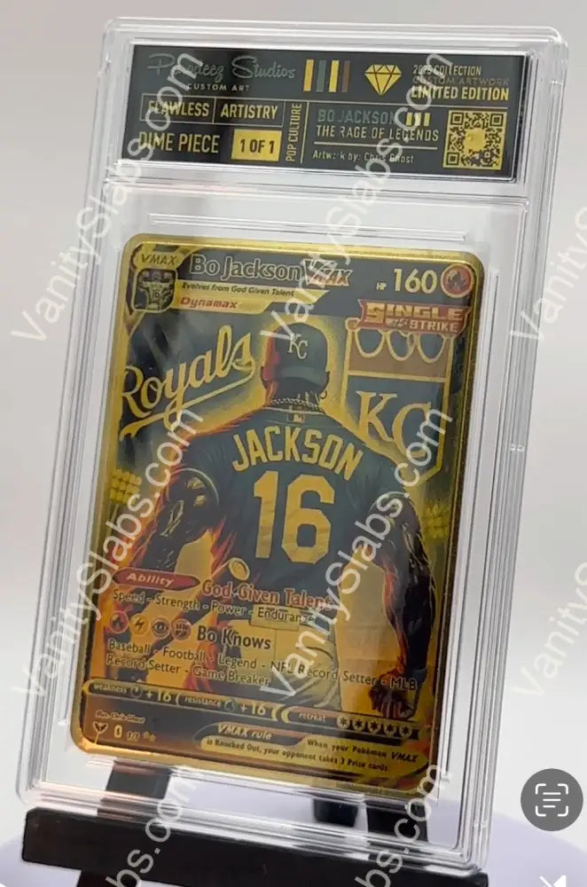 2025 Rage of Legends #J01 - Bo Jackson Parody Custom Fan Art Card - 2 Variant (Gold & Full Color Edition) 1/1 Gold