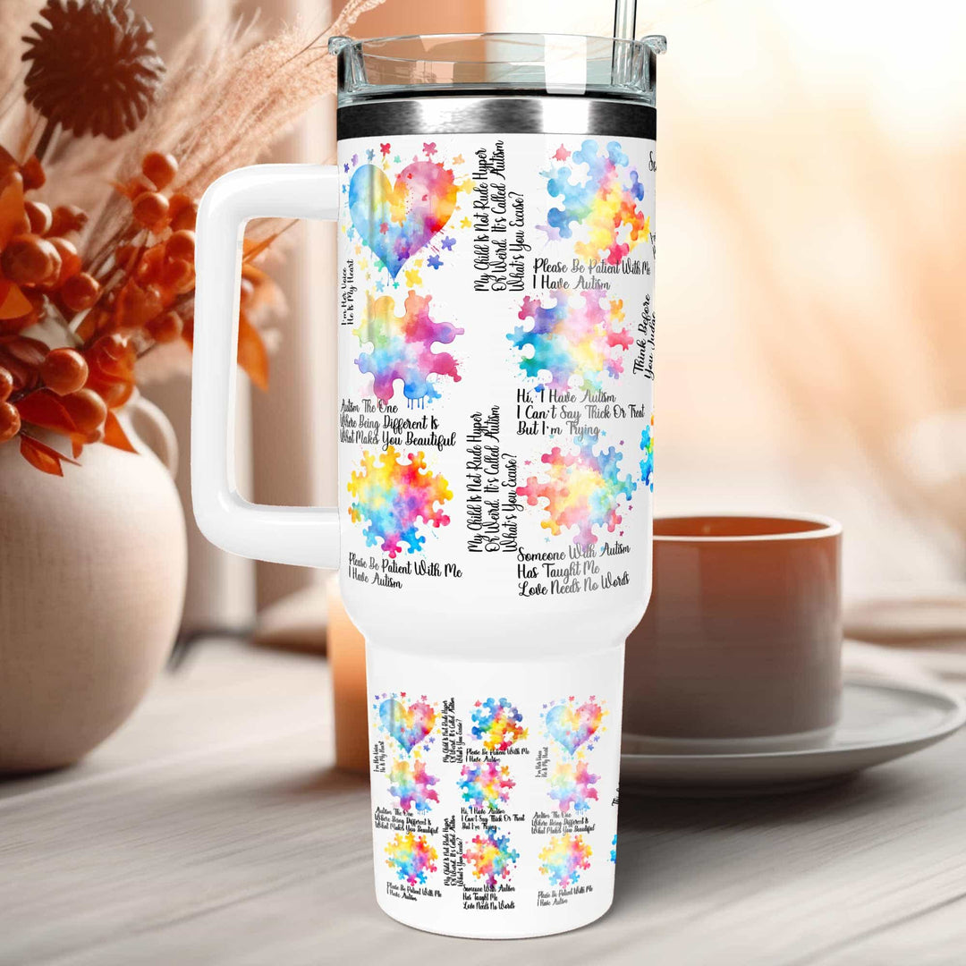 40 Oz Autism Quencher Tumbler Wrap