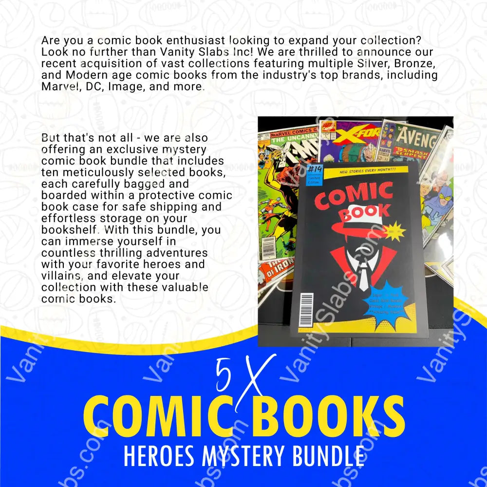 5 X Comic Books Heroes Mystery Bundle (Vintage And Modern Age Mixed)