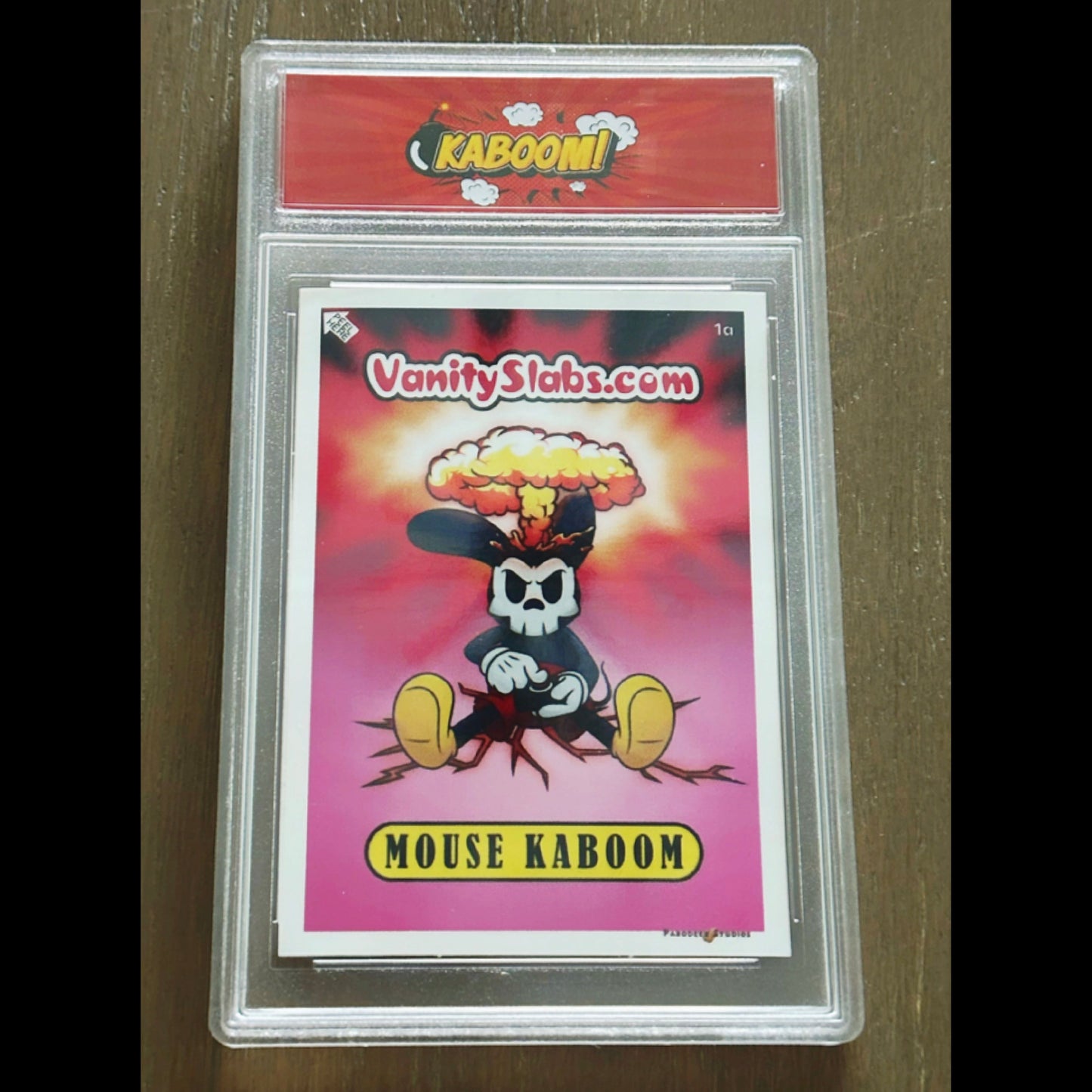 Mouse Kaboom Limited Edition Collector’s Sticker Card In Vanity Slab Holder Collectible Trading