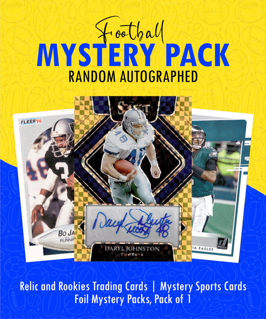 Vanity Slabs Football Mystery Pack - Random Autographed, Relic and Rookies Trading Cards | Mystery Sports Cards, Foil Mystery Packs Pack of 1