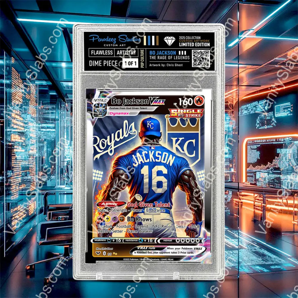 2025 Rage of Legends #J01 - Bo Jackson Parody Custom Fan Art Card - 2 Variant (Gold & Full Color Edition) 1/1 Full