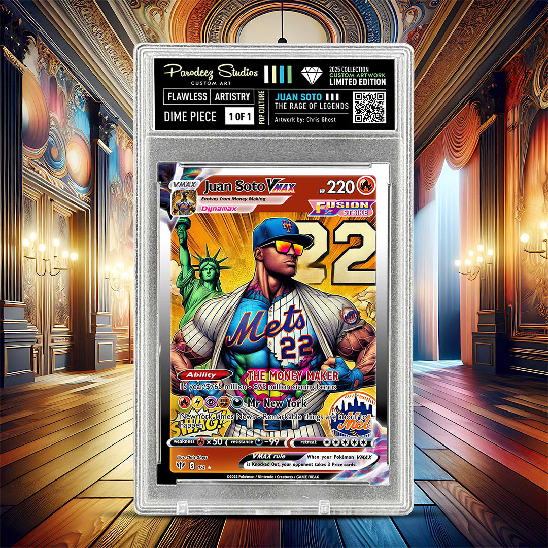 2025 Rage of Legends Collection - Fan Art - One of One by Chris Ghost - Card Number Juan Soto 19