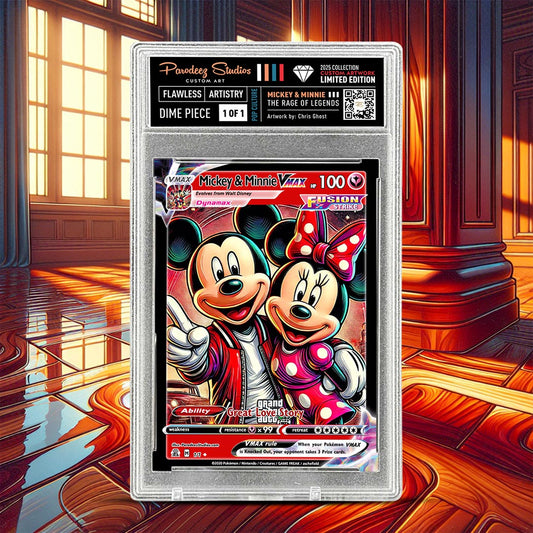 2025 Rage of Legends Collection - Fan Art - One of One by Chris Ghost - Card Number Mickey & Minnie 78