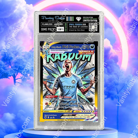 2025 Rage of Legends Collection - Fan Art - One of One by Chris Ghost - Card Number Phil foden 86