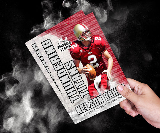 Football Sports Card Design, Digital Trading Card Template, Custom Football Card, Editable Sports Card, Instant Download