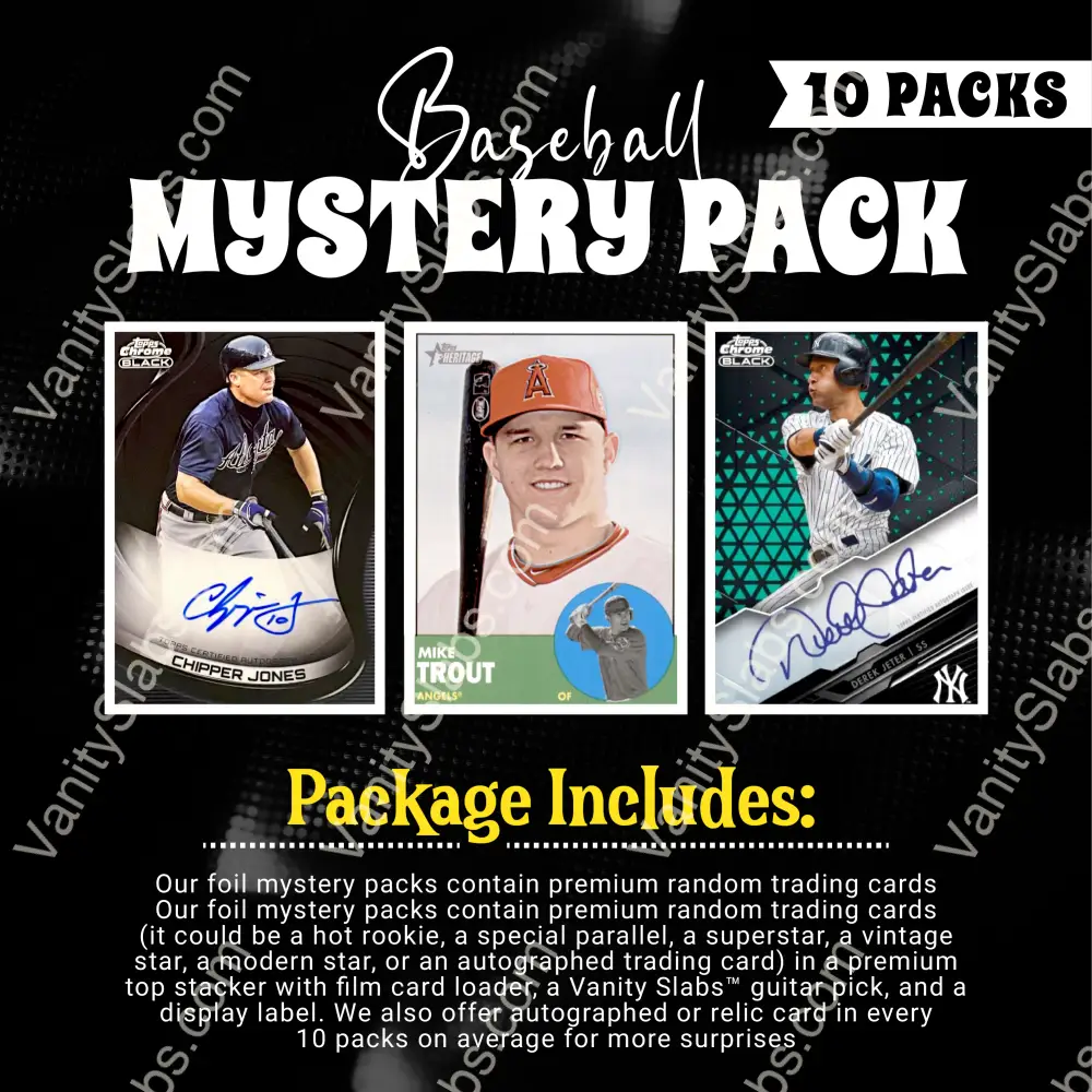 Baseball Mystery 10 Ultimate Elite Packs (Loaded With Goodies) Great Party Favors Collectible