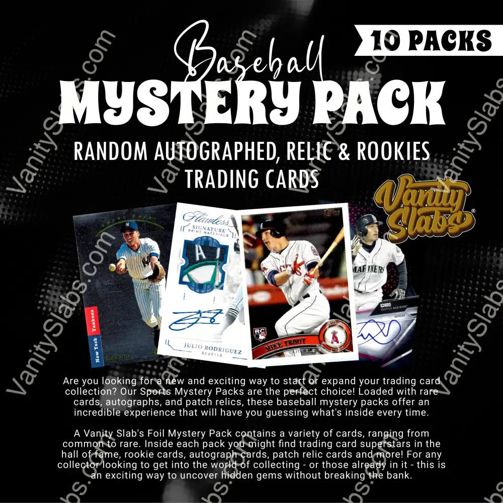 Baseball Mystery 10 Ultimate Elite Packs (Loaded With Goodies) Great Party Favors Collectible