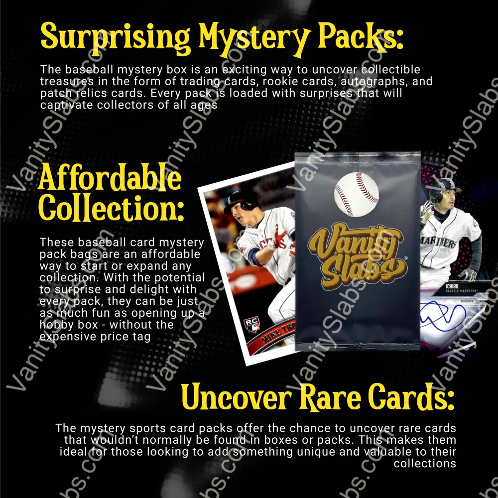 Baseball Mystery 10 Ultimate Elite Packs (Loaded With Goodies) Great Party Favors Collectible