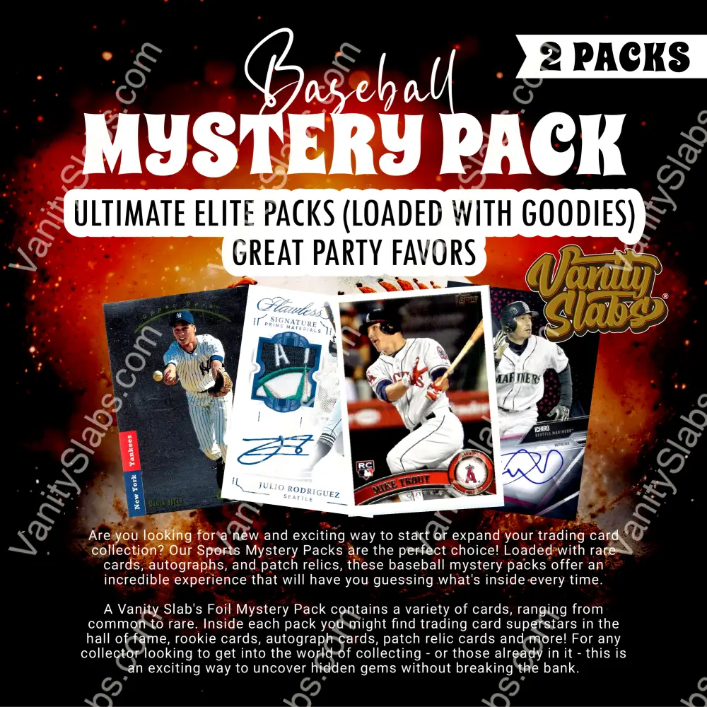 Baseball Mystery 2 Ultimate Elite Packs (Loaded With Goodies) Great Party Favors Collectible