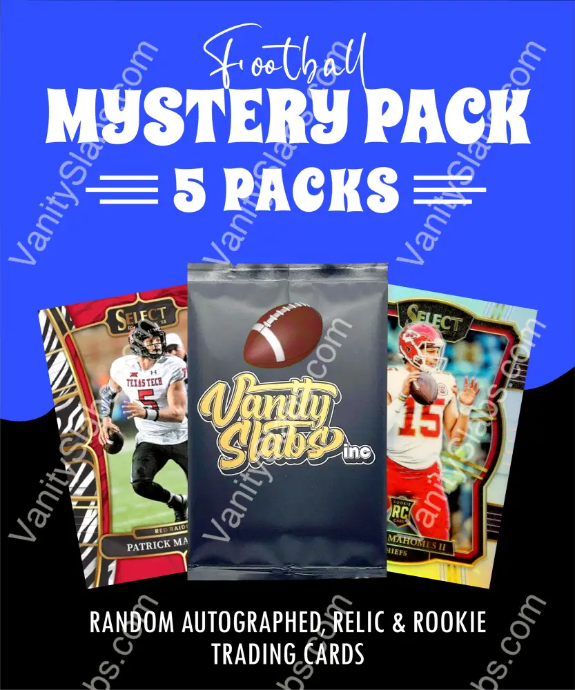 Football Mystery 5 Packs (Random Autographed Relic & Rookie Trading Cards) Collectible Cards