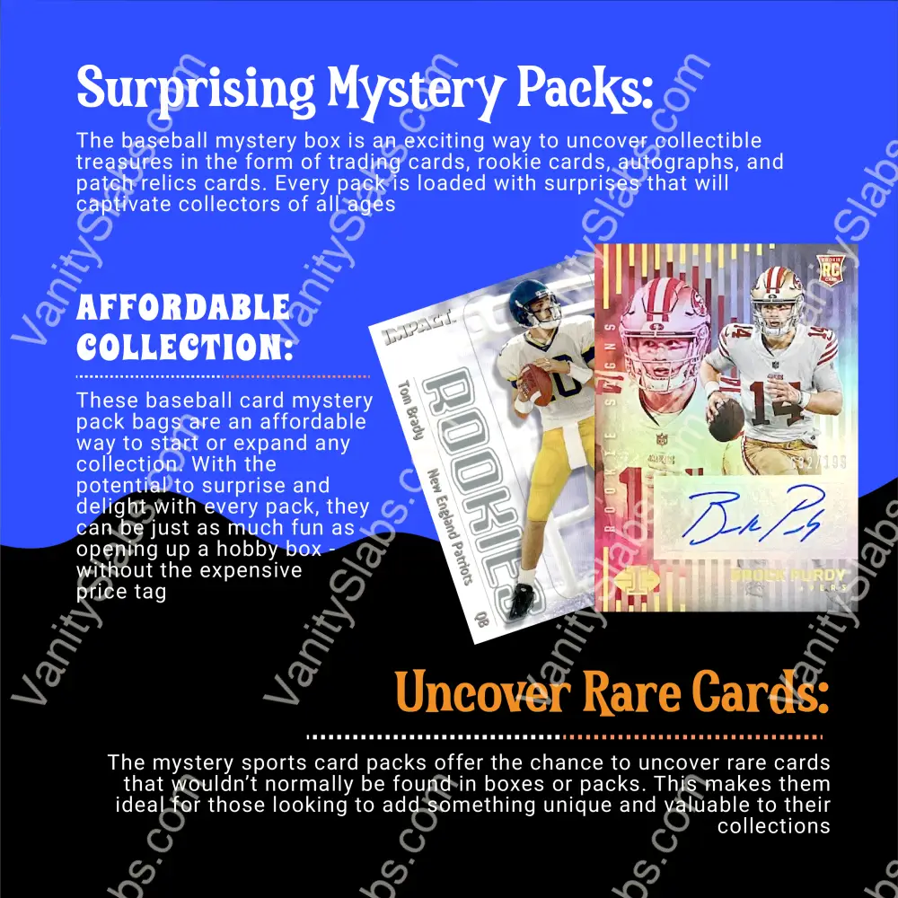 Football Mystery 5 Packs (Random Autographed Relic & Rookie Trading Cards) Collectible Cards