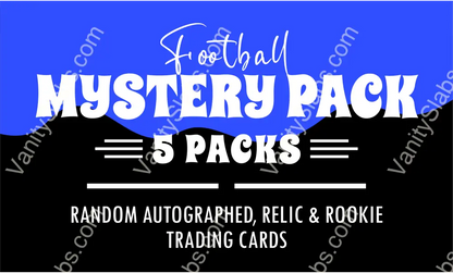 Football Mystery 5 Packs (Random Autographed Relic & Rookie Trading Cards) Collectible Cards