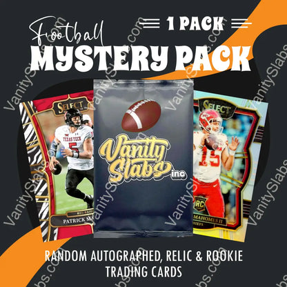 Football Mystery Pack (Random Autographed Relic & Rookie Trading Cards) Collectible Cards