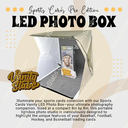 Led Photo Box Sports Cards Pro Edition 8In X With Usb Cable Travel Bag And 2 Backgrounds