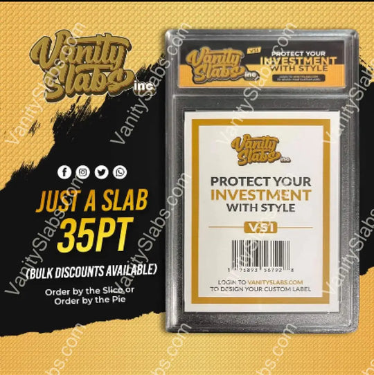 Vanity Slabs 10 Pack Bundle Includes Random Mystery Card For Baseball Football Hockey Basketball