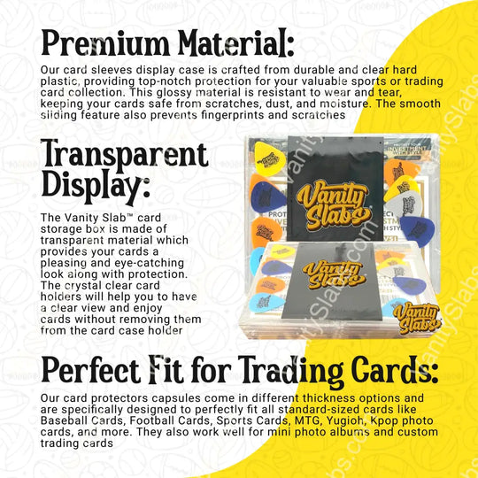 Vanity Slabs 10 Pack Bundle Includes Random Mystery Card For Baseball Football Hockey Basketball