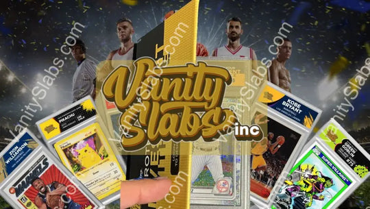 Vanity Slabs 10 Pack Bundle Includes Random Mystery Card For Baseball Football Hockey Basketball