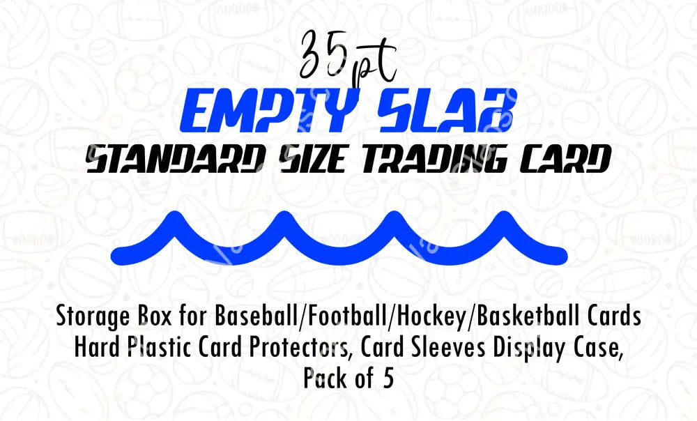 Vanity Slabs 5 Pack Bundle For Standard With Mystery Card Baseball Football Hockey Basketball