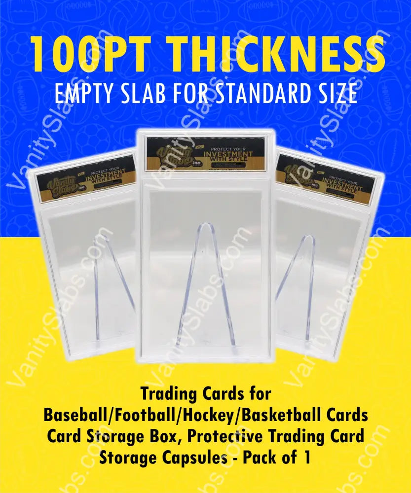 Vanity Slabs Holder 100Pt Thickness For Standard Size Trading Cards Baseball Football Hockey