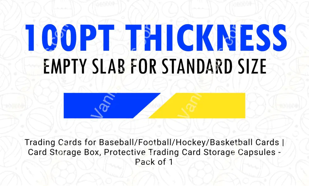 Vanity Slabs Holder 100Pt Thickness For Standard Size Trading Cards Baseball Football Hockey