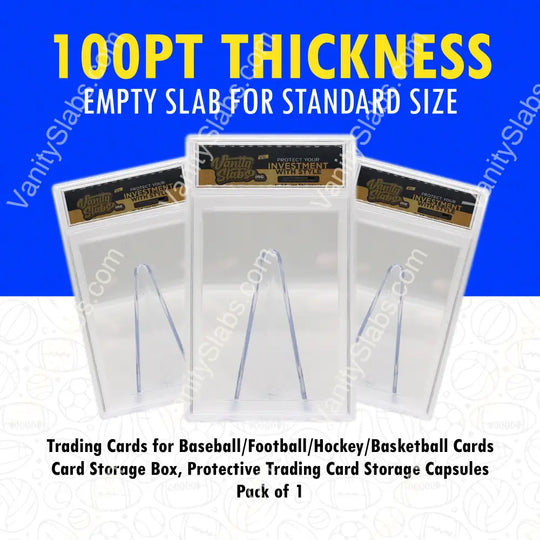 Vanity Slabs Holder 100Pt Thickness For Standard Size Trading Cards Baseball Football Hockey